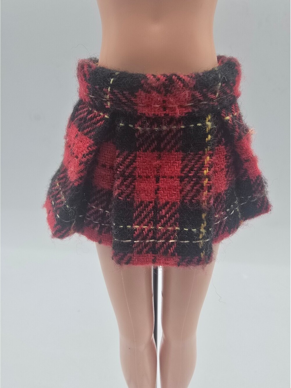 Doll red plaid mini skirt